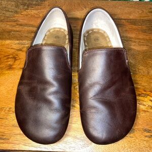 Women’s Brown Leather Loafers w/copper grounding